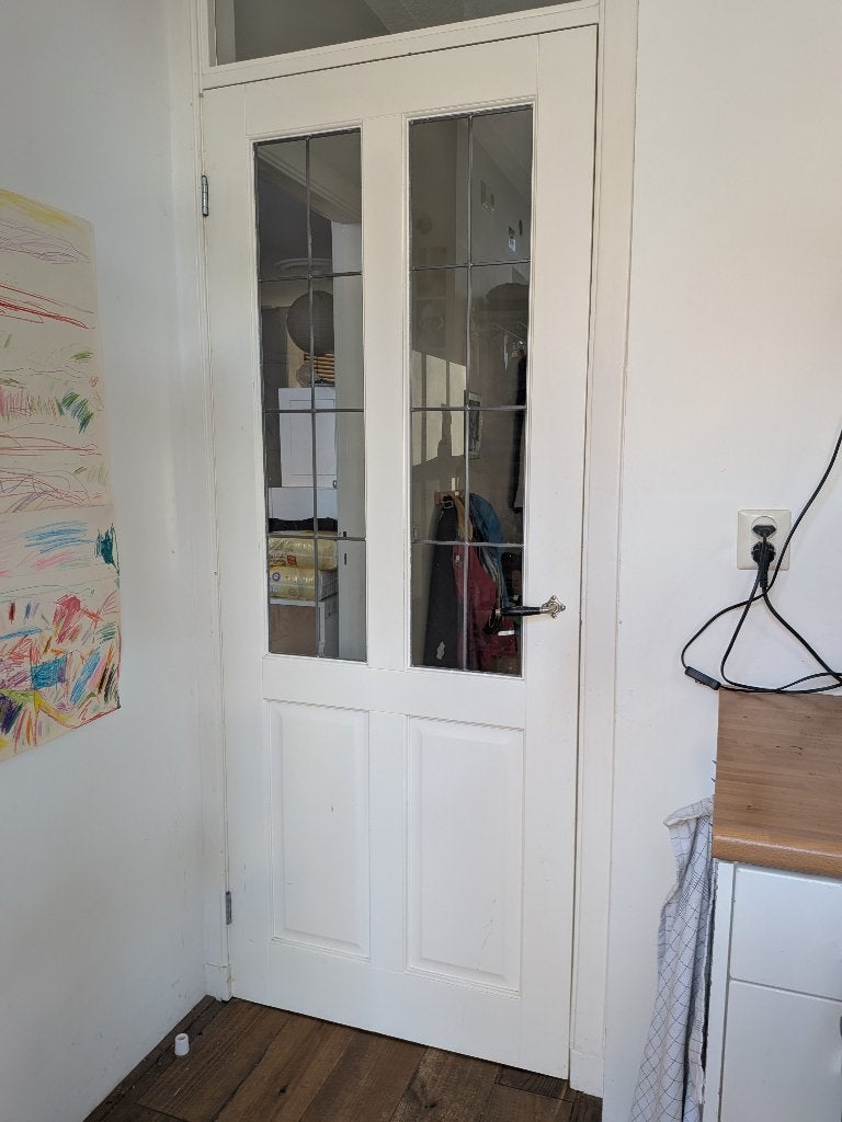 Deur jaren 20 woning: glas in lood, Ophalen, Gebruikt, 80 tot 100 cm, Binnendeur