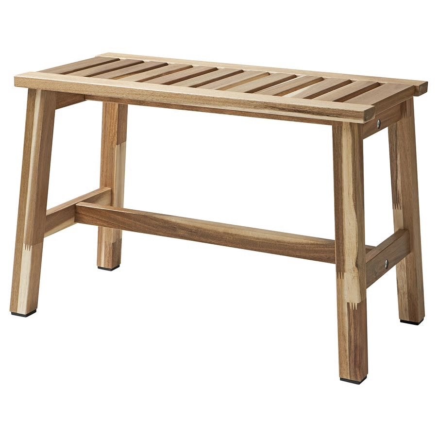 IKEA STOREDAMM Bankje Bench, acacia, 63x31 cm, Ophalen of Verzenden, Zo goed als nieuw, Bruin, Hout