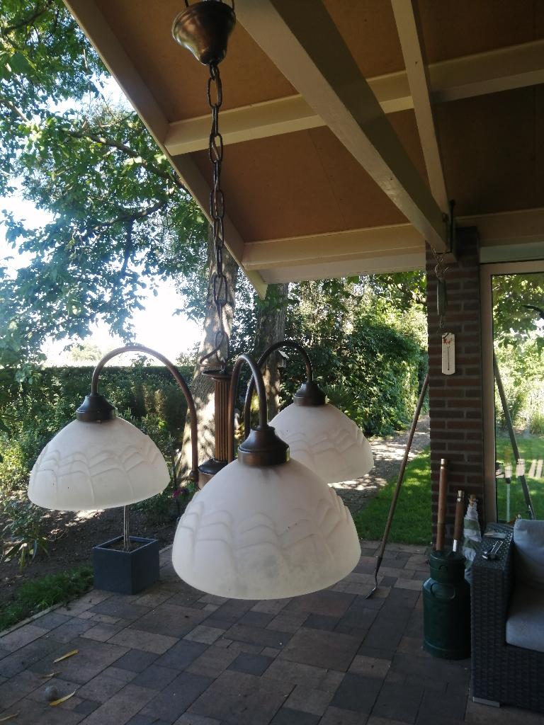 Bieden plafond lamp, Ophalen, Gebruikt, Glas, Minder dan 50 cm