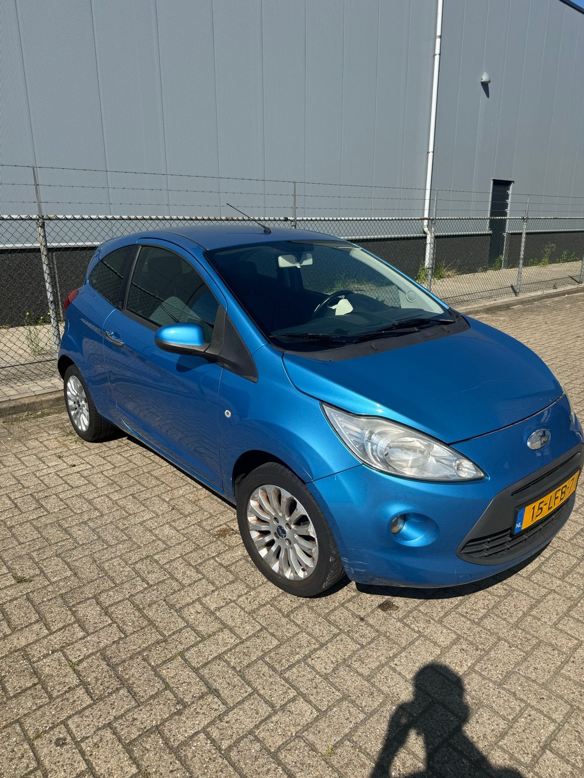 Ford Ka 1.2 51KW 2010 Blauw, Auto's, Voorwielaandrijving, 1242 cc, 4 cilinders, Origineel Nederlands
