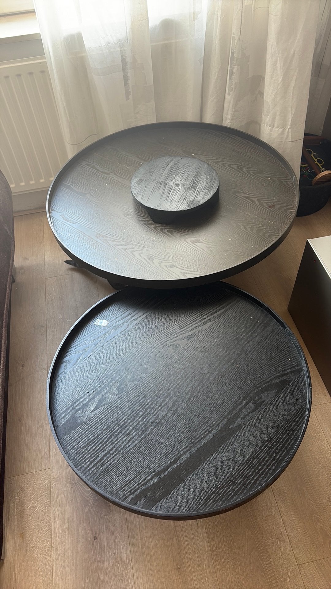 Woood salontafel, Ophalen, Zo goed als nieuw, Rond, 50 tot 100 cm