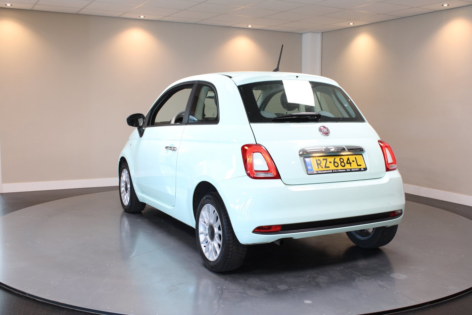 Fiat 500 0.9 TwinAir Turbo Popstar *Mint-groen* Top-onderhou, Auto's, Fiat, Voorwielaandrijving, Start-stop-systeem, Gebruikt