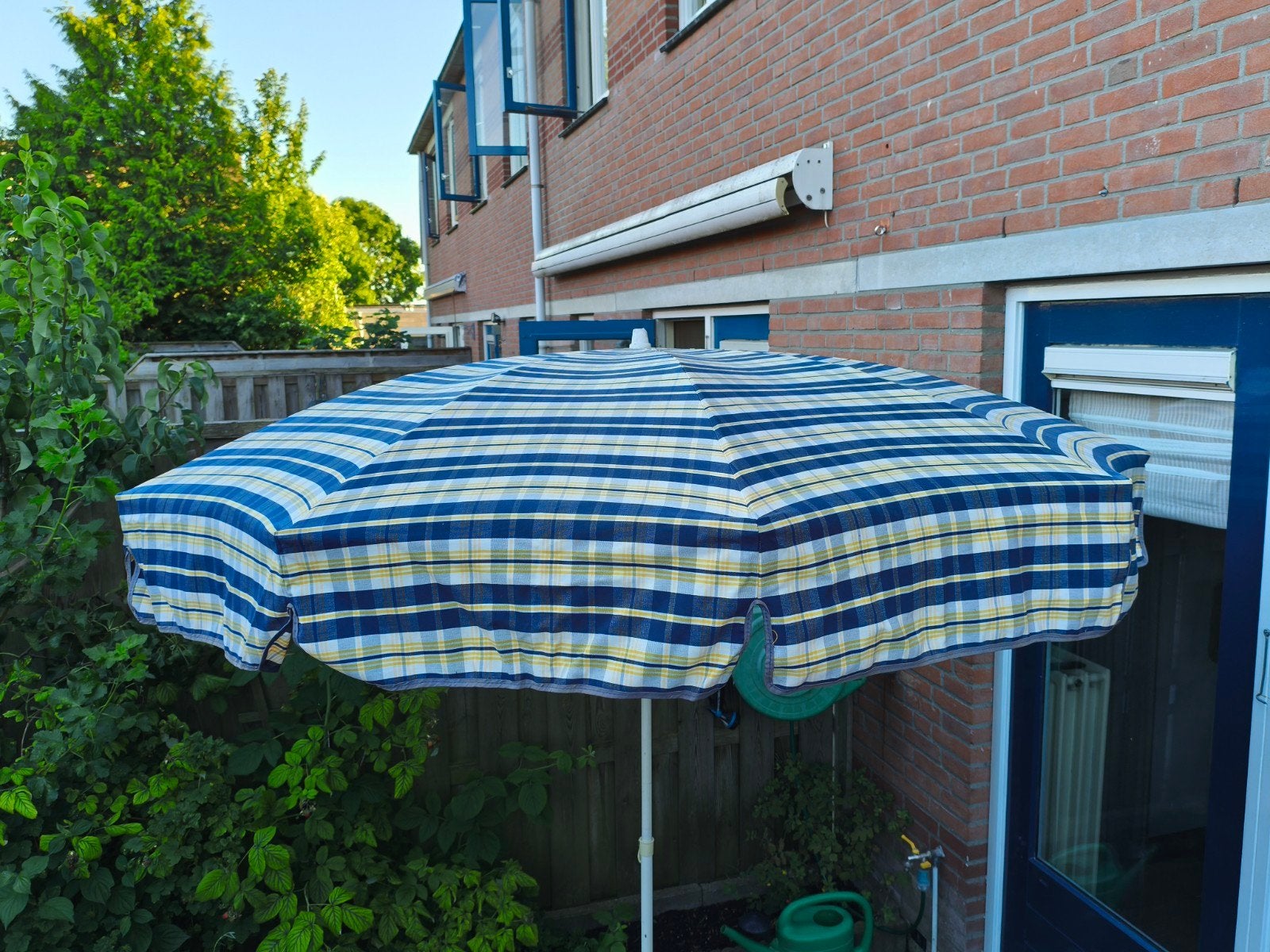 Vintage parasol, Tuin en Terras, Parasols, Ophalen, Gebruikt, Kantelbaar, 1 tot 2 meter