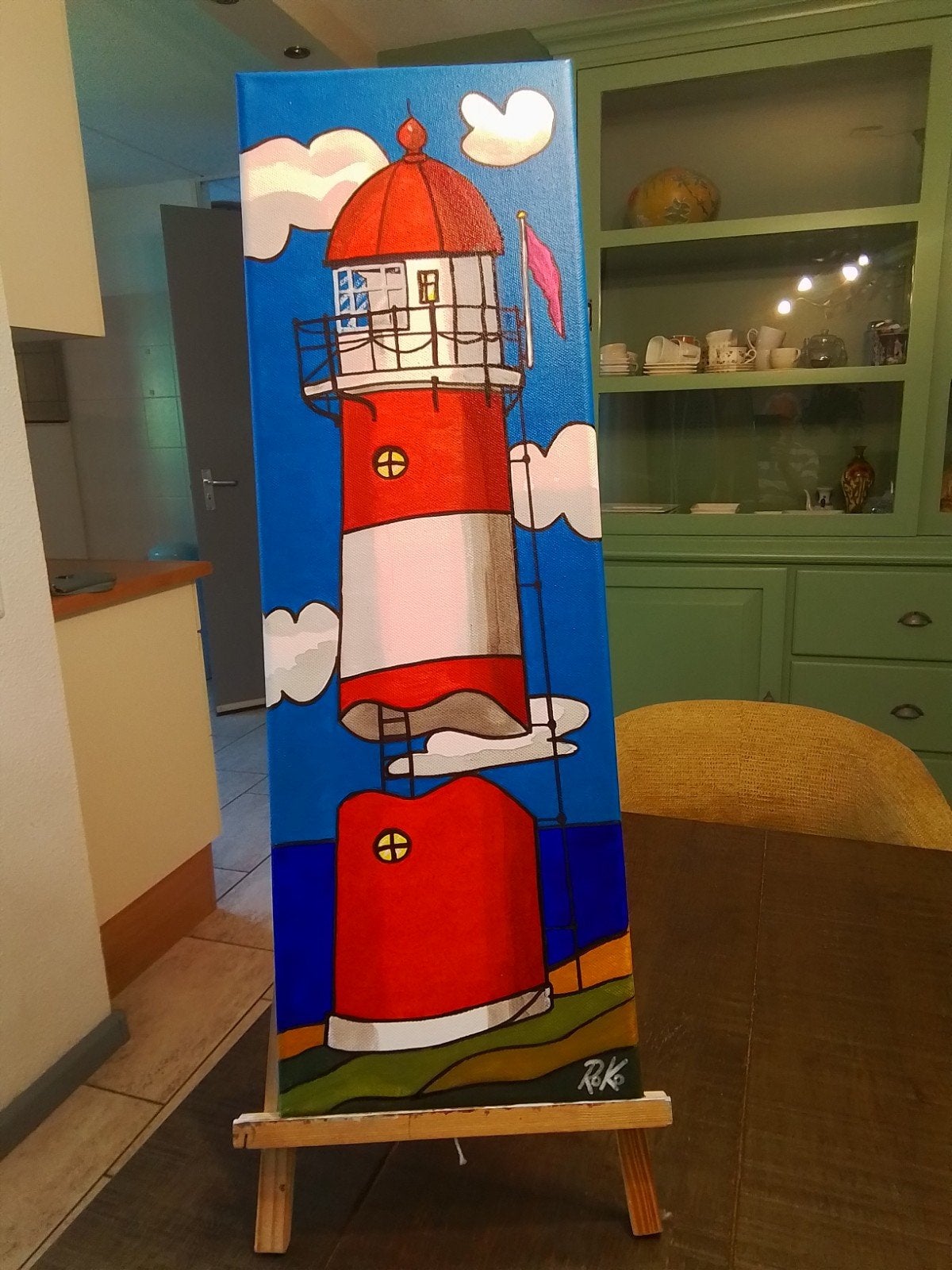 Schilderij Vuurtoren Westkapelle Zeeland, Ophalen of Verzenden