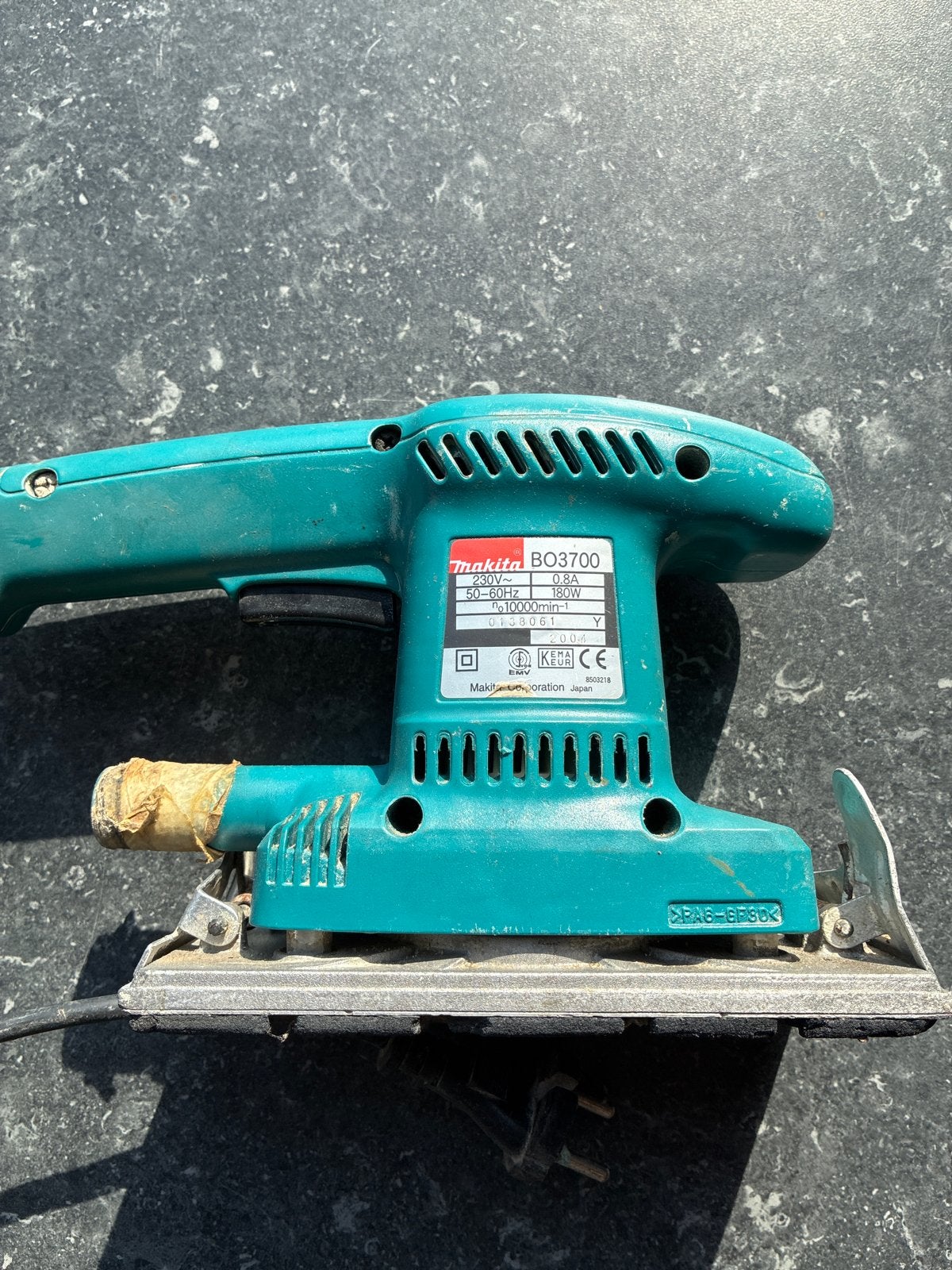Makita BO3700 Vlakschuurmachine - Gebruikt, Ophalen, Gebruikt, Minder dan 600 watt, Vlakschuurmachine