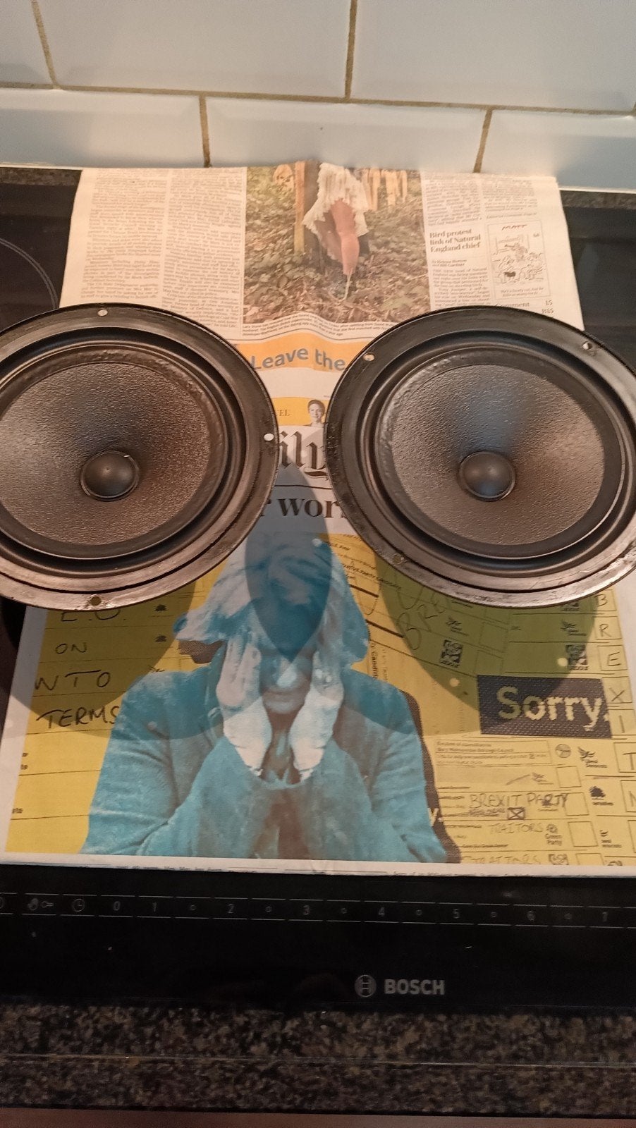 Wharfedale speakers. Doorsnede 18.5 cm, hoogte 8 cm, Audio, Tv en Foto, Luidsprekers, Ophalen of Verzenden, Minder dan 60 watt