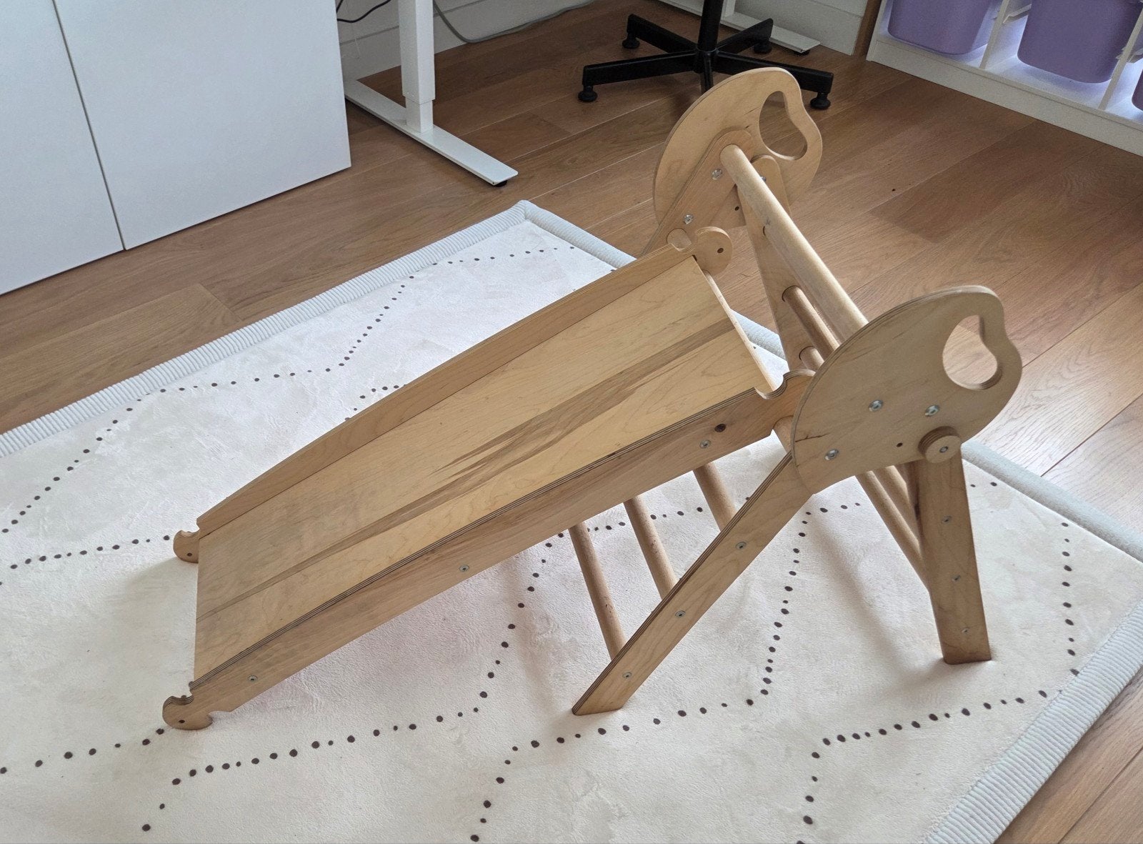 Houten klimrek en glijbaan set voor kinderen, Ophalen, Zo goed als nieuw, Klimwand