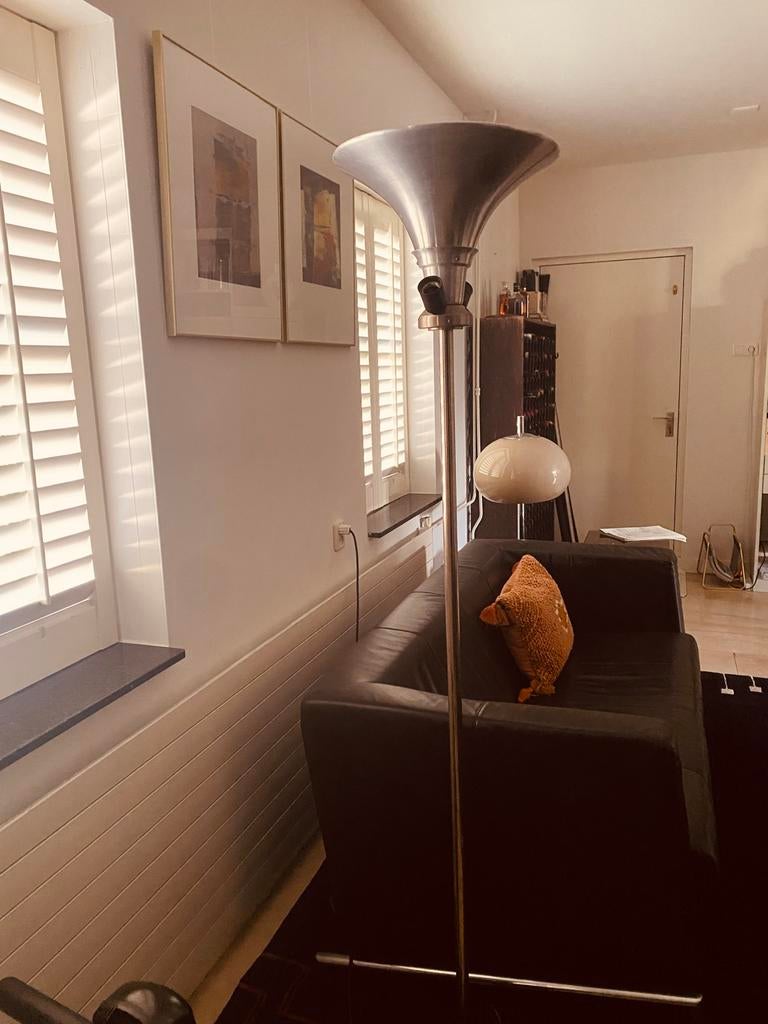 Gispen vloerlamp, Huis en Inrichting, Lampen | Vloerlampen, Ophalen, Gebruikt, Metaal, 150 tot 200 cm