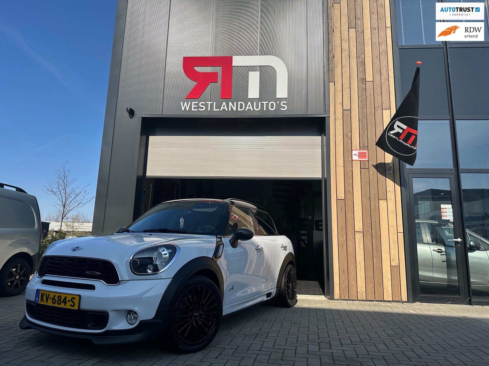 Mini Countryman 1.6 Cooper S /autm/ JCW pakket/navi/pano/cli, Euro 5, Zwart, Wit, Bedrijf