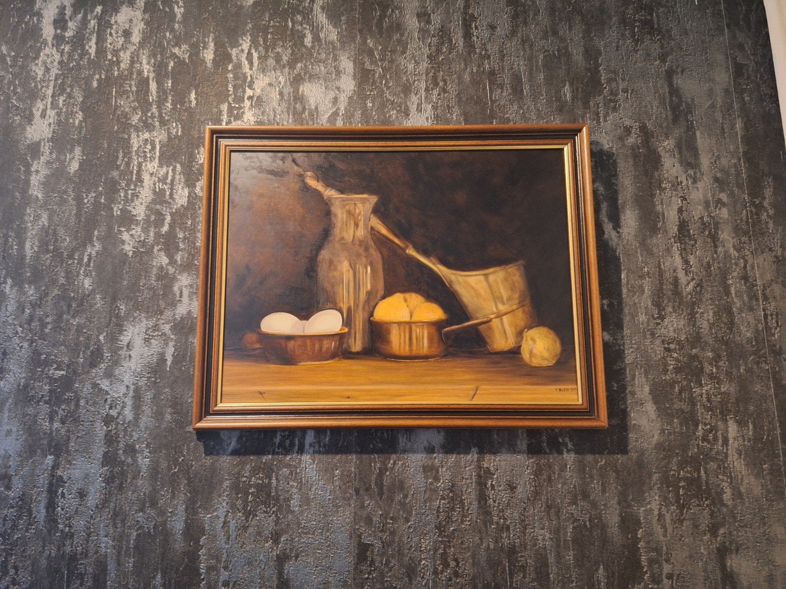 Olieverfschilderij van Frans bleiji 40x52 cn, Antiek en Kunst, Kunst | Schilderijen | Klassiek, Ophalen, Klassiek, Ingelijst, Doek