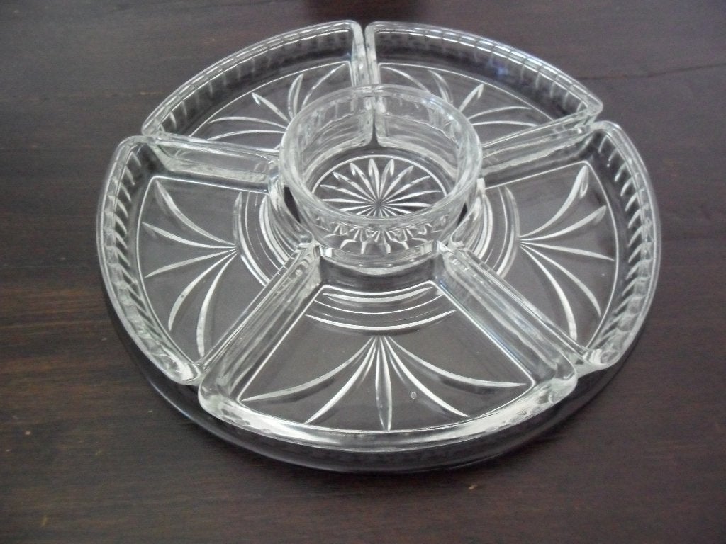 Art Deco hapjesschaal aperitiefschaal tapasschaal, Huis en Inrichting, Keuken | Servies, Ophalen, Vintage, Dienblad, Glas