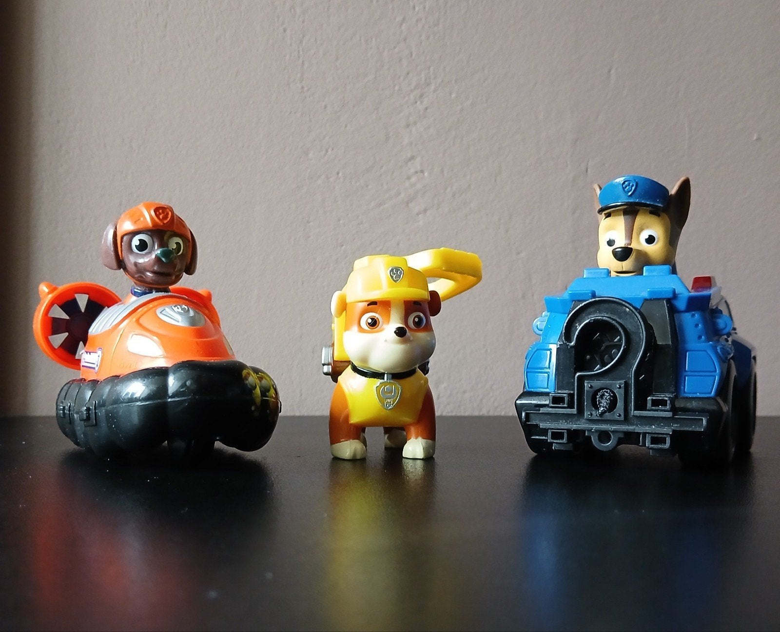 Paw Patrol speelgoedfiguren - Rubble, Chase, Zuma, Ophalen of Verzenden, Gebruikt, Jongen of Meisje