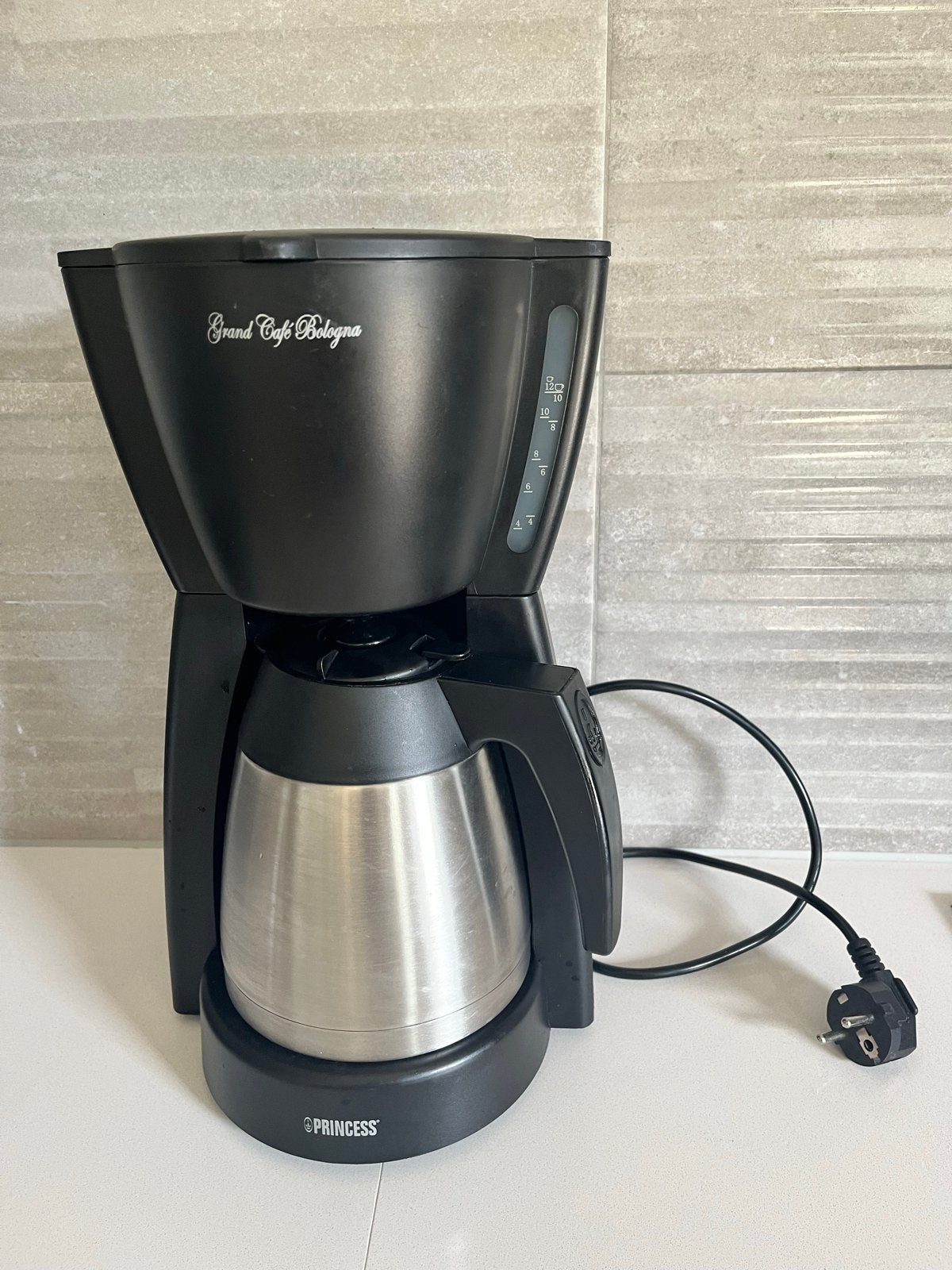 Princess Koffiezetapparaat met RVS Thermoskan, Witgoed en Apparatuur, Koffiezetapparaten, Gebruikt, 10 kopjes of meer, Koffiemachine