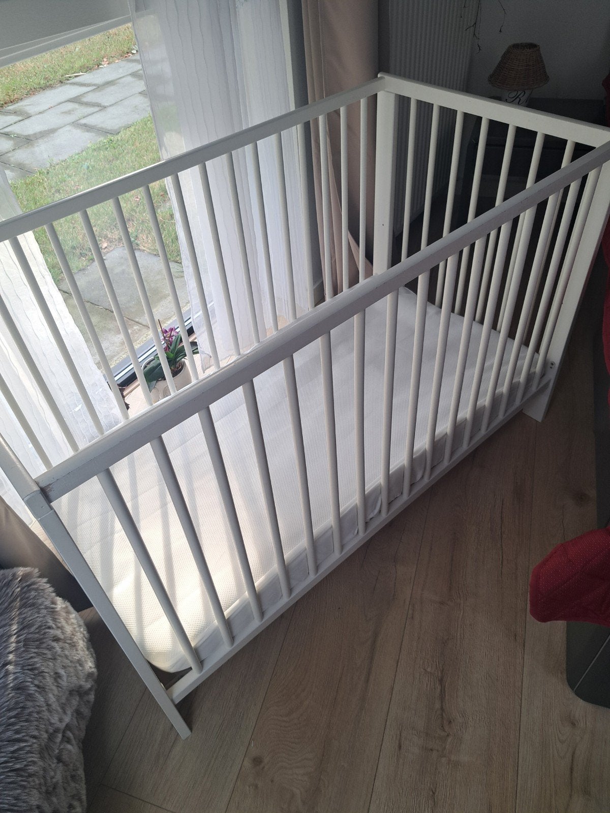 Ikea Gulliver ledikant, met Skonast foammatras, Kinderen en Baby's, Ophalen, Zo goed als nieuw, Ledikant