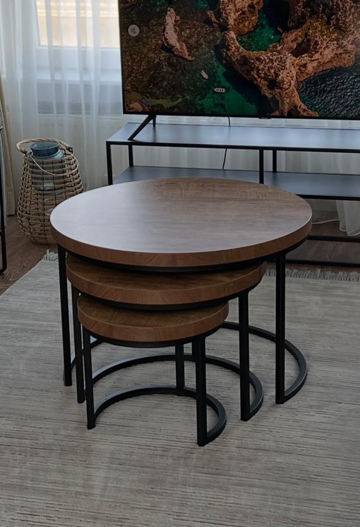 Salontafel set, Rond, Zo goed als nieuw, Minder dan 50 cm, 50 tot 100 cm