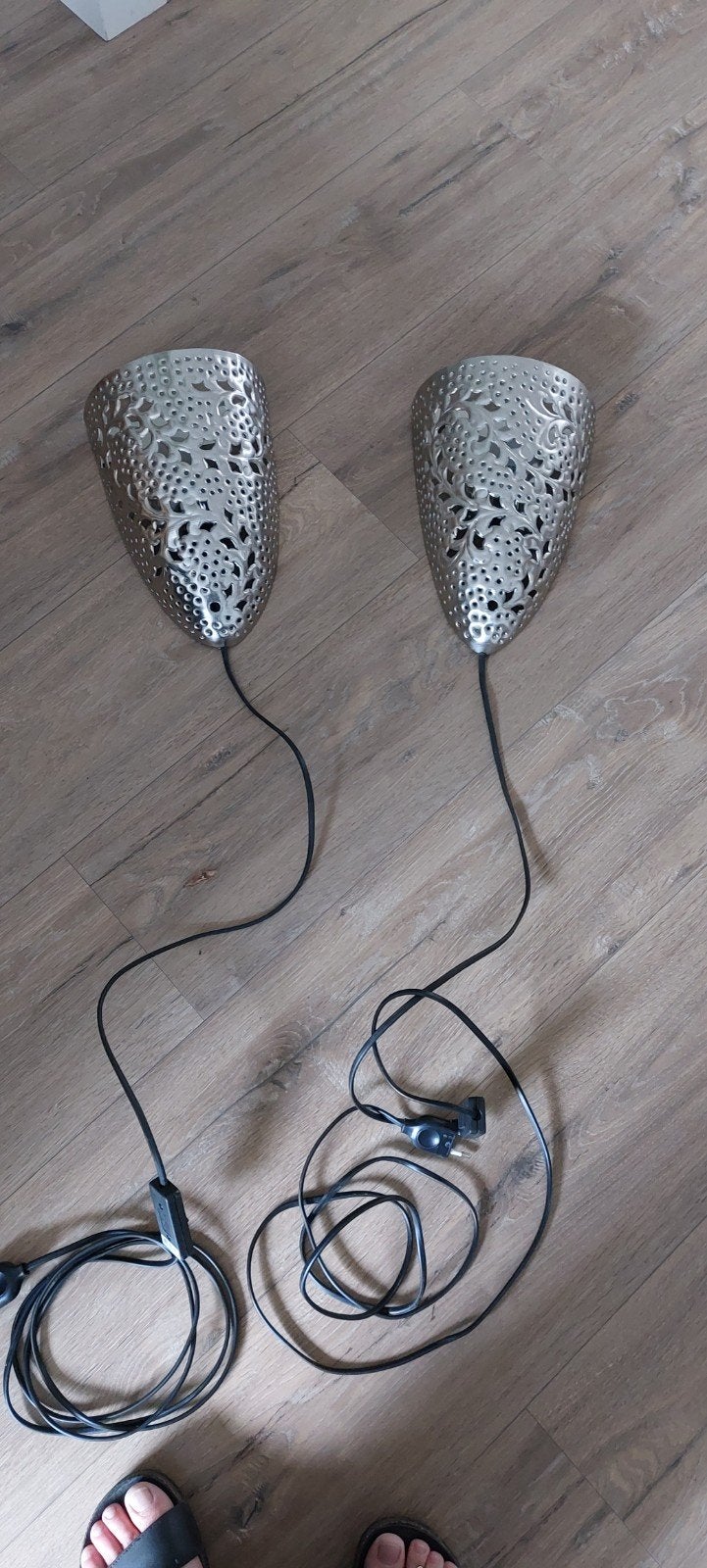 Set van 2 decoratieve wandlampen met oosterse uitstraling, Huis en Inrichting, E14 (klein), Ophalen of Verzenden, Zo goed als nieuw