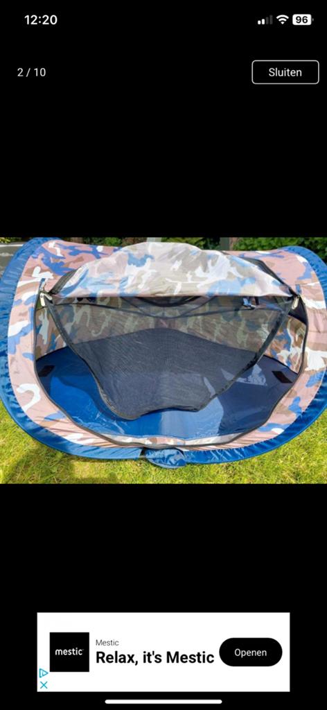 Kindertent, Ophalen