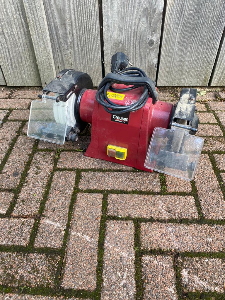 Creusen ds7150ts slijpmachine amarel slijpsteen, Ophalen of Verzenden, Zo goed als nieuw, Minder dan 700 watt, Werkbankslijpmachine