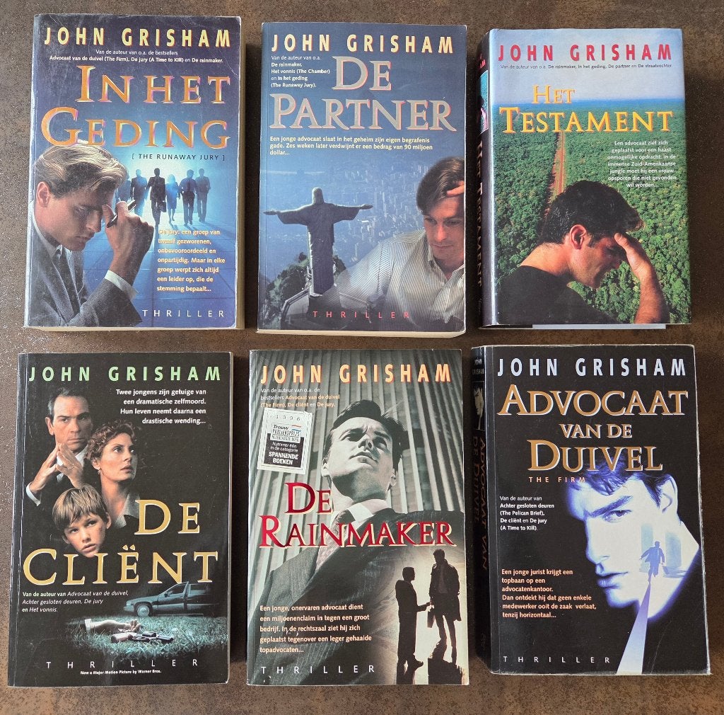 6 x boek van John Grisham, Verzenden, Gelezen, John Grisham, Amerika