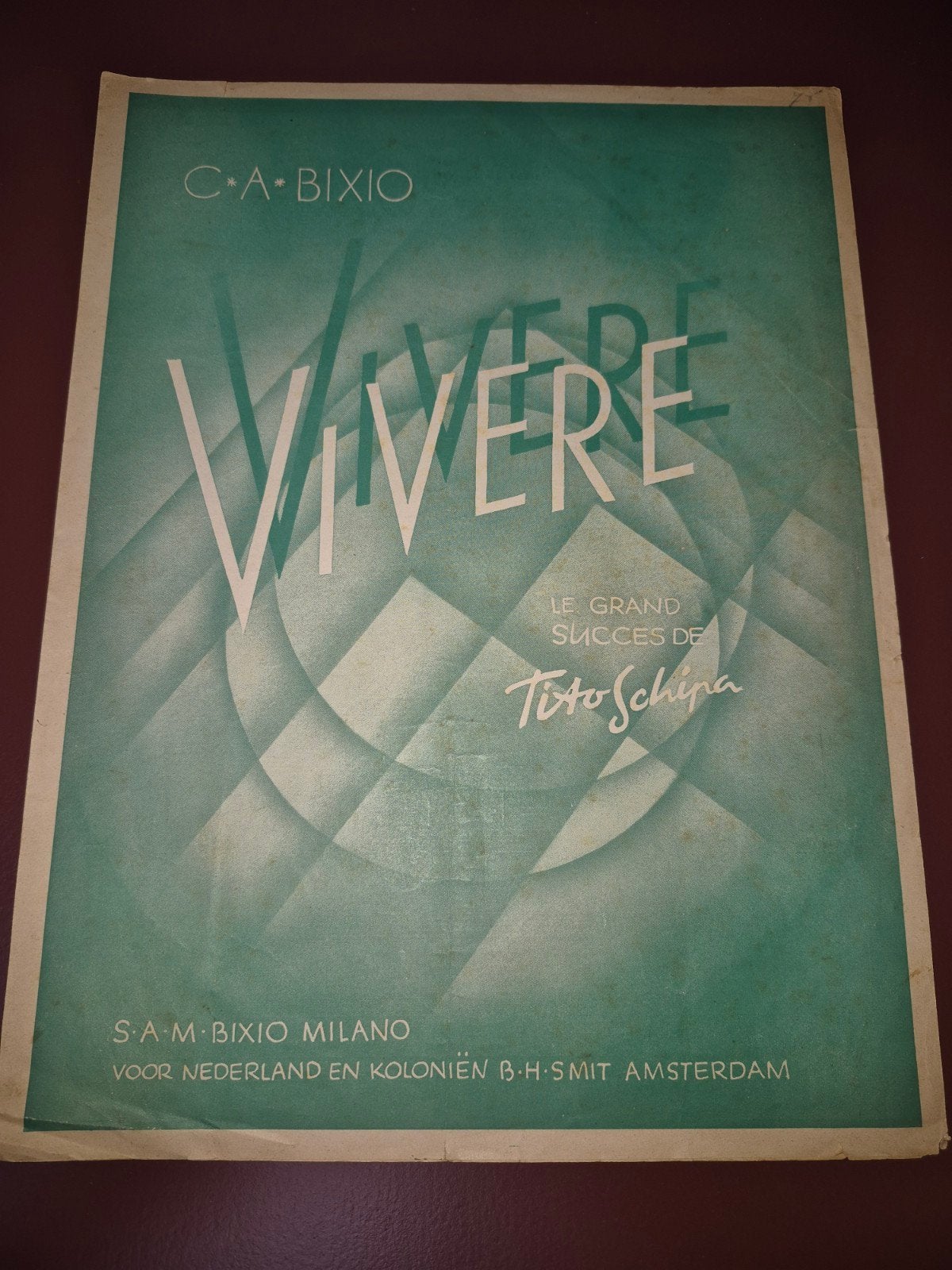 Vivere "Dat is Leven!" - Oude bladmuziek Fox-trot, Muziek en Instrumenten, Gebruikt, Ophalen of Verzenden, Artiest of Componist