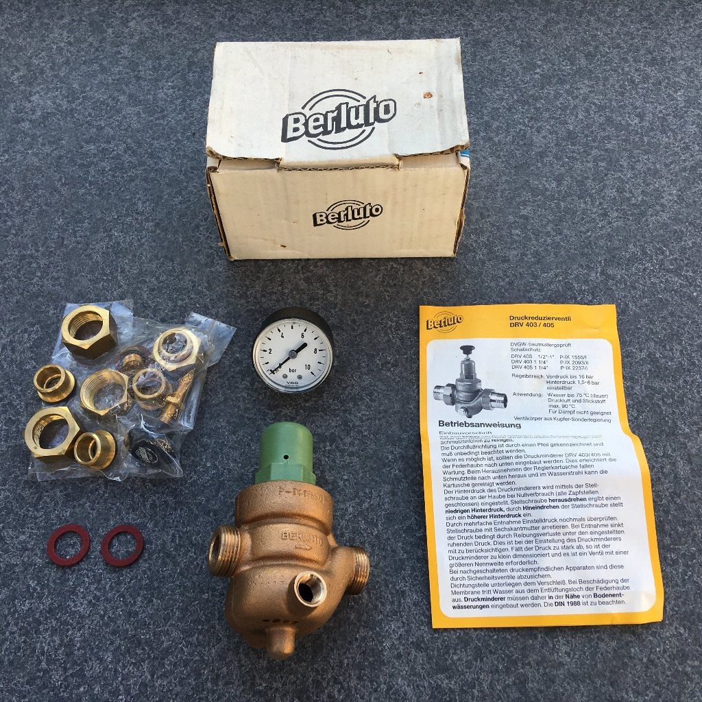 Berluto reduceerventiel DRV 403 - 1/2'' (messing) - Nieuw!, Ophalen of Verzenden, Nieuw