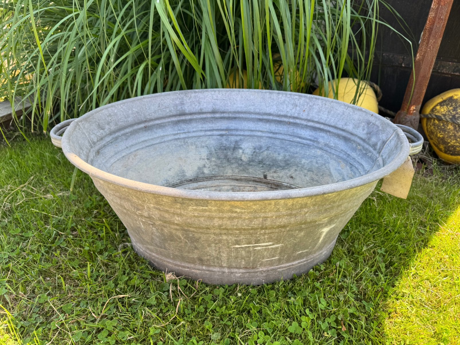 Mooie zinken teil brocante, Antiek en Kunst, Curiosa en Brocante, Ophalen