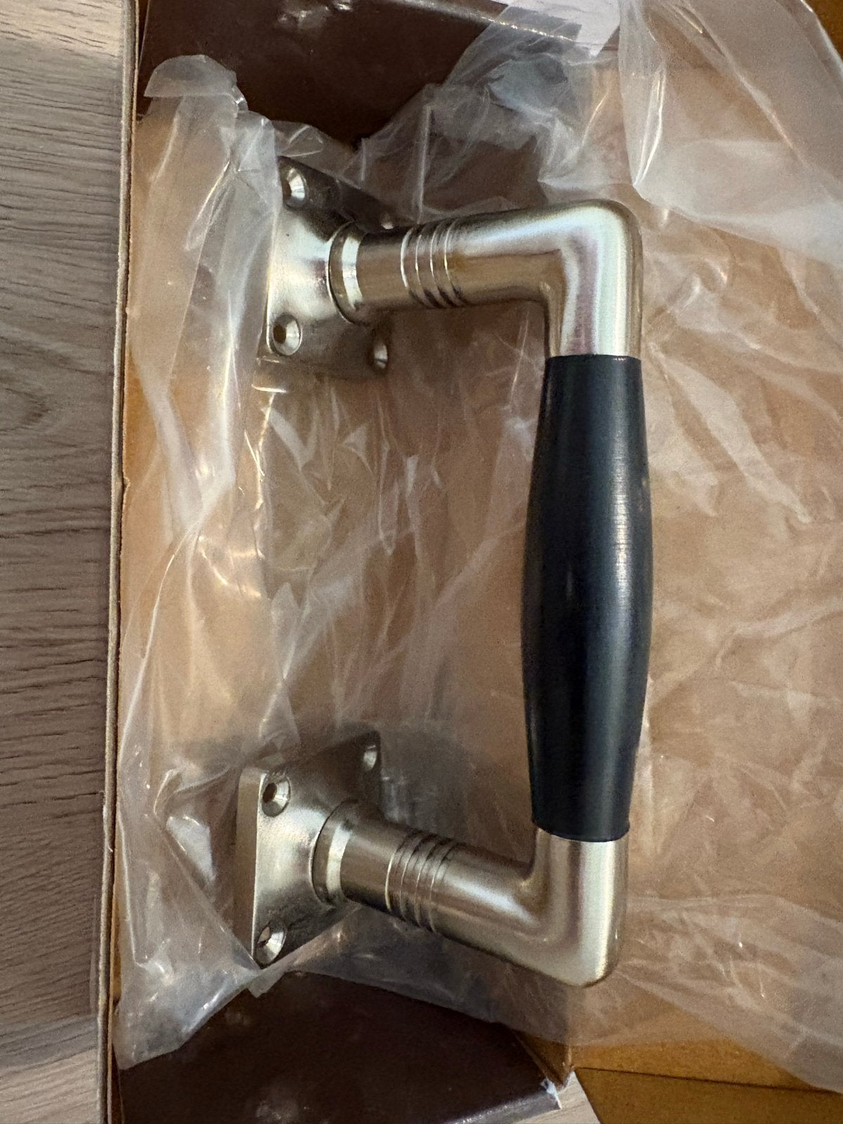 Intersteel Greep Ton Basic rozet nikkel mat/ebbenhout (3 stu, Ophalen, Nieuw, Overige materialen, Klink of Kruk