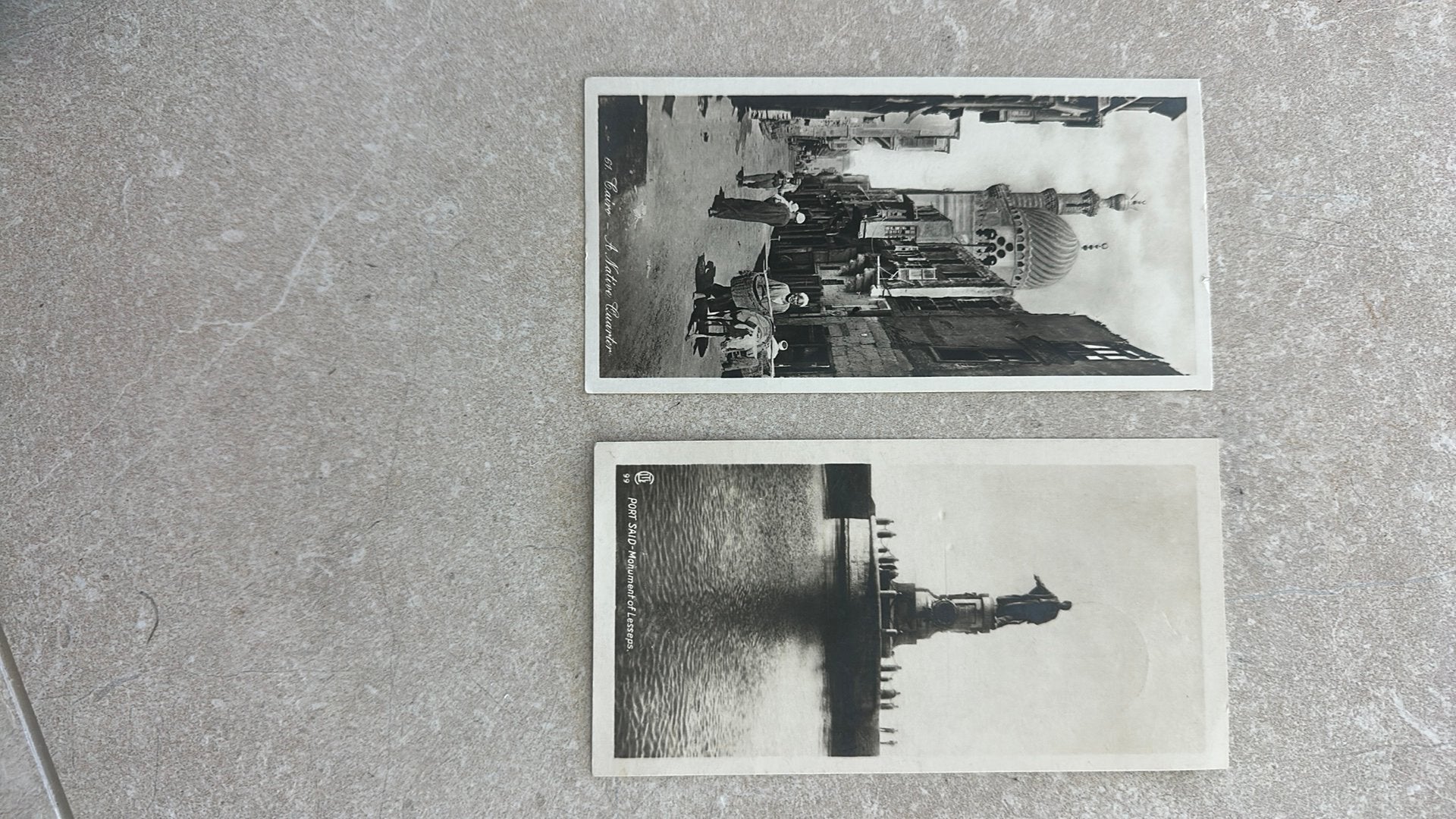 2 Antieke Kaarten o.a. Rotterdam-Batavia Zeepost Egypte 1930, Verzenden, 1920 tot 1940, Buiten Europa