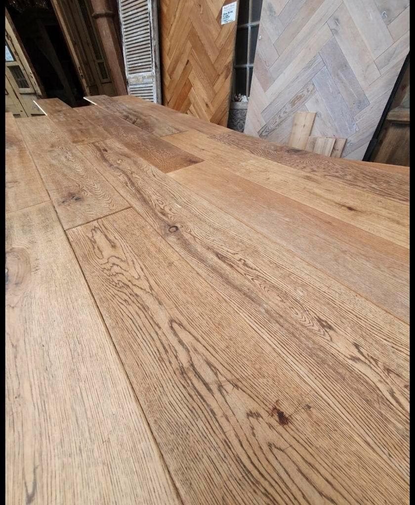 EIKEN VINTAGE VLOER, RUSTIEK HANDGESCHRAAPT, GEROOKT, Ophalen of Verzenden, Nieuw, Parket