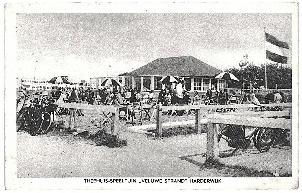 805244	Harderwijk	Gld 1954 Theehuis	Gelopen met postzegel, Ophalen of Verzenden, 1940 tot 1960, Gelopen, Gelderland