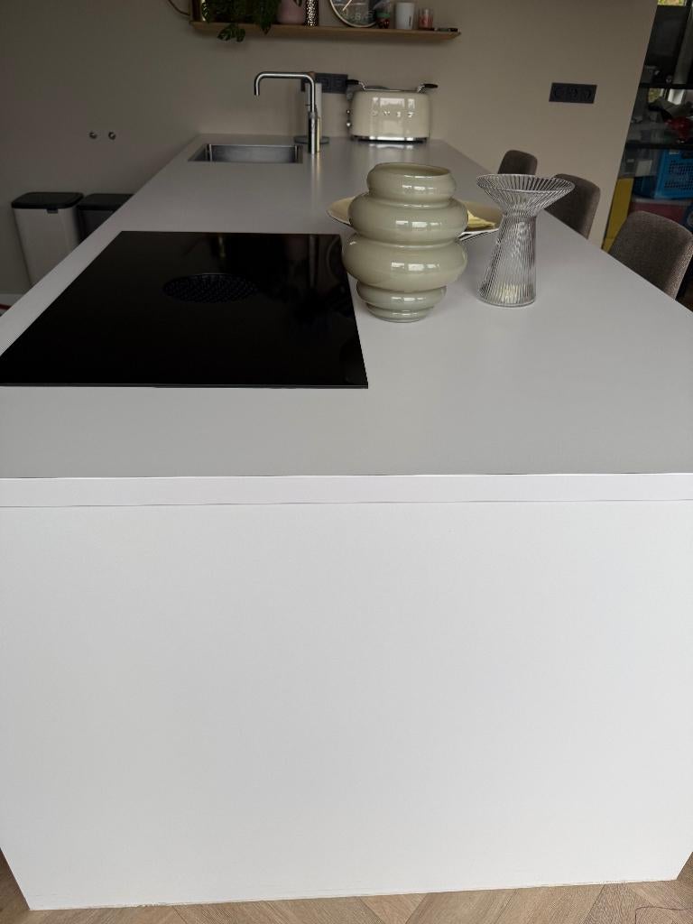 Luxe houtkleurige eilandkeuken + topapparatuur GEDEMONTEERD, Overige kleuren, Overige typen, Ophalen of Verzenden, Zo goed als nieuw