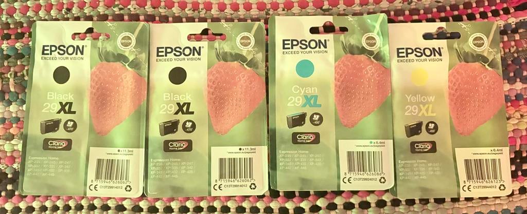 Epson 29XL Cartridges - Zwart, Cyaan, Geel (Nieuw), Computers en Software, Ophalen of Verzenden, Nieuw, Cartridge