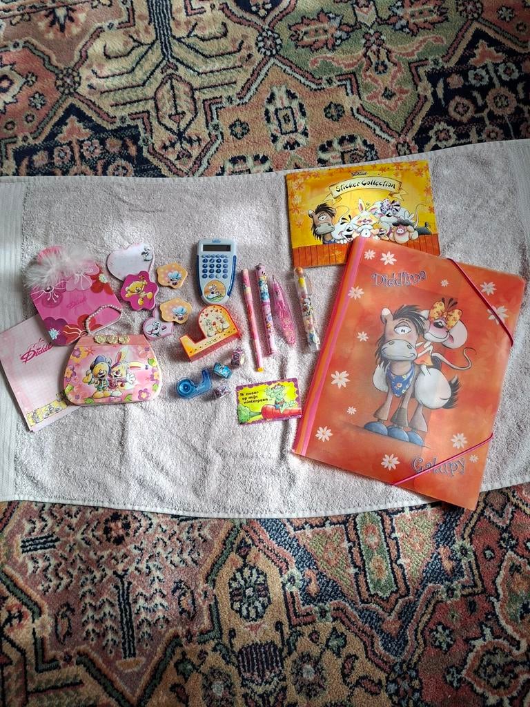 Diddl verzameling met mappen en stickers, Verzamelen, Ophalen of Verzenden, Zo goed als nieuw, Papier, Kaart of Schrift