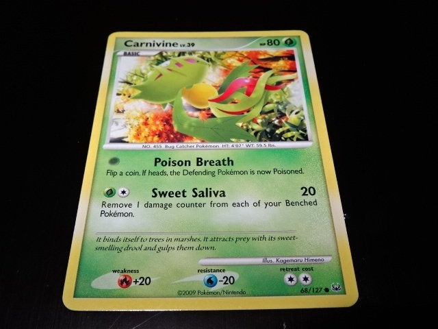 Pokemon kaart Carnivine 68/127 2009, Ophalen of Verzenden, Gebruikt, Losse kaart