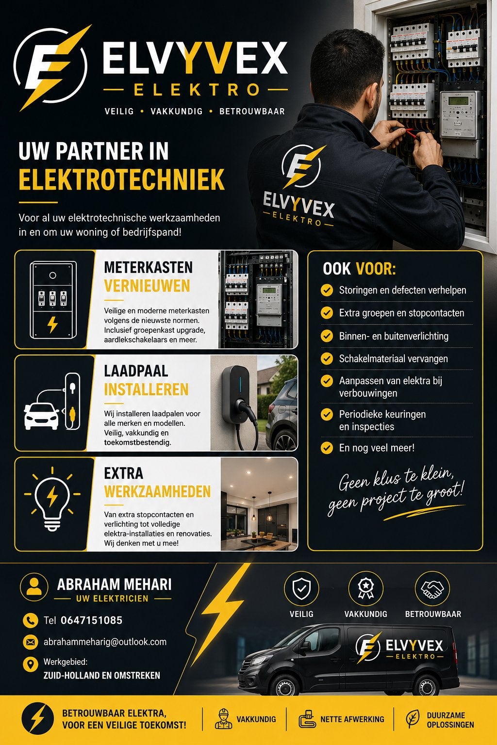 Elektricien gezocht?, Ophalen of Verzenden, Overige soorten, Overige typen