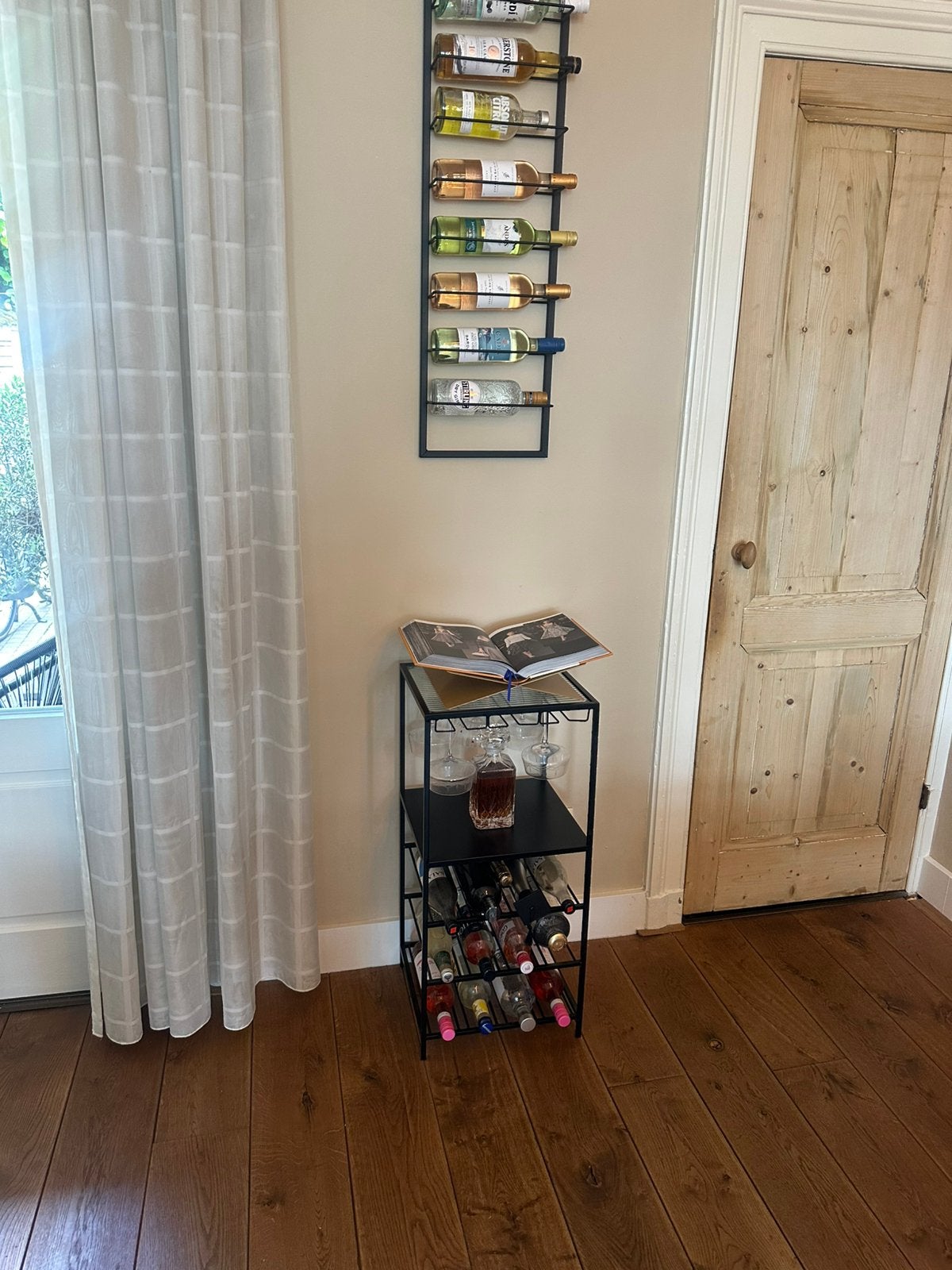 Mini bar/ wijnrek, Ophalen of Verzenden, Zo goed als nieuw, Metaal, Minder dan 50 cm