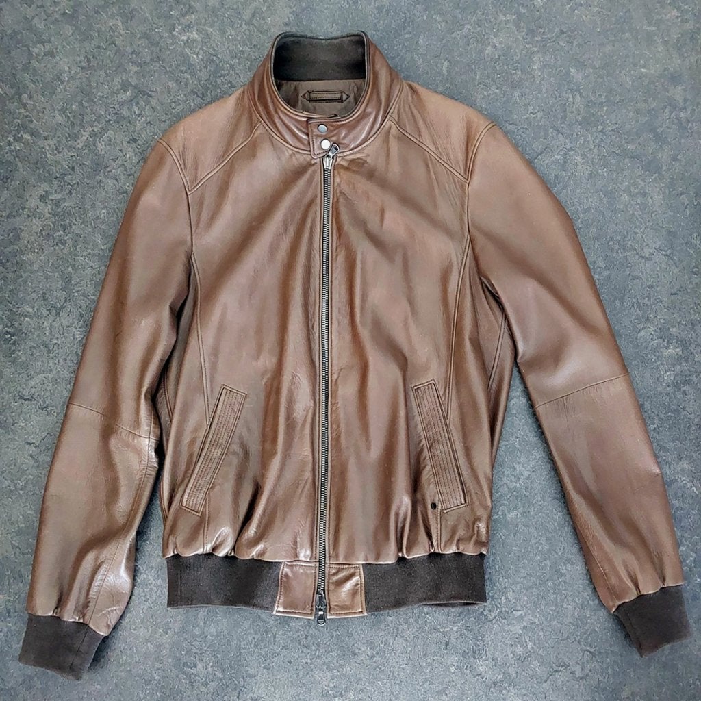 WERNER CHRIST leren blousonjas, Maat 52/54 (L), Bruin, Nieuw, Ophalen of Verzenden