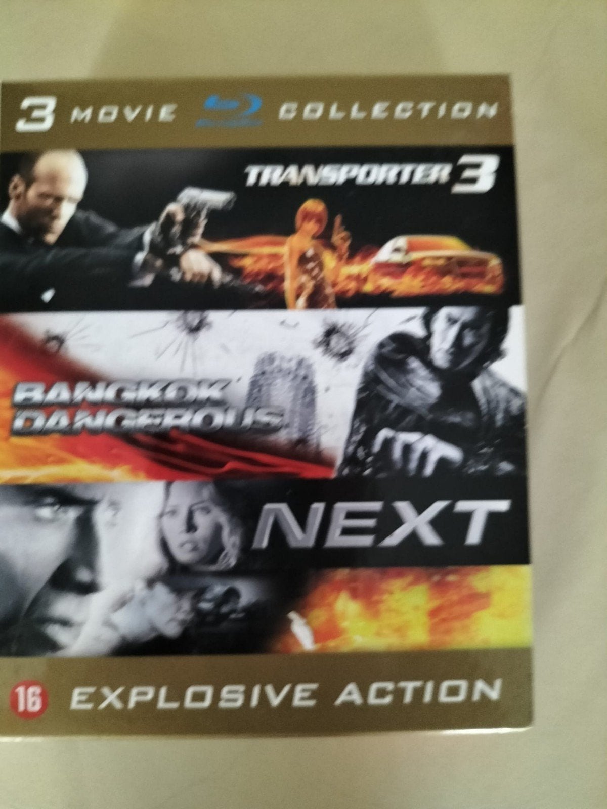 3MovieCollection:Transporter 3,Bangkok:dangerous, Next B, Cd's en Dvd's, Blu-ray, Vanaf 16 jaar, Nederlands, Boxset, Actie