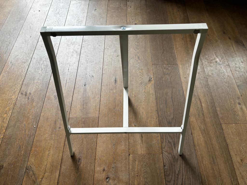 IKEA Schaag schraag, ouder model, wit metaal, Huis en Inrichting, Ophalen, Tafelpoot, Gebruikt, Minder dan 50 cm