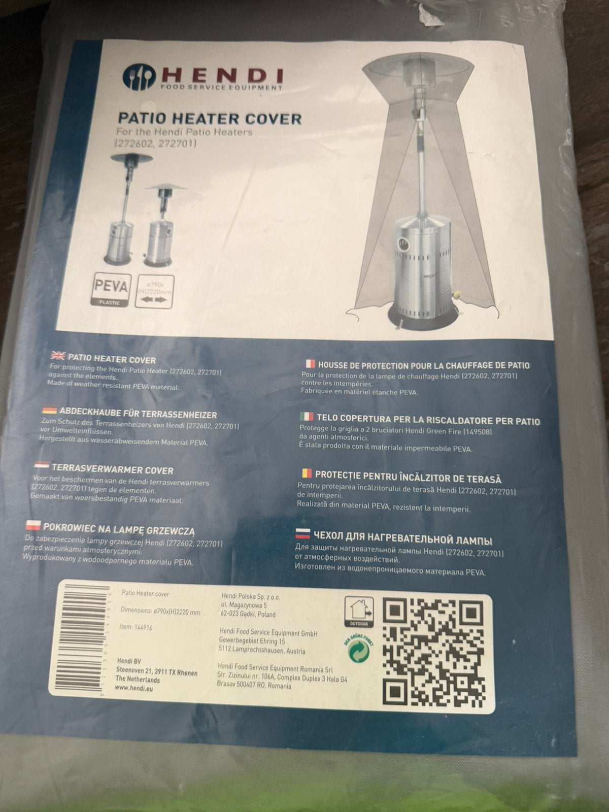 Patio heater cover, Ophalen, Nieuw