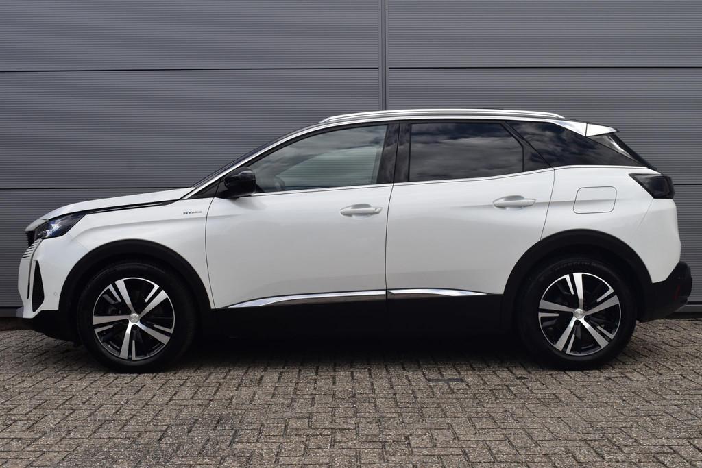Peugeot 3008 1.6 HYbrid 225 GT Panoramadak / Achteruitrijcam, Auto's, Peugeot, Euro 6, Alcantara, Wit, Plug-in hybride