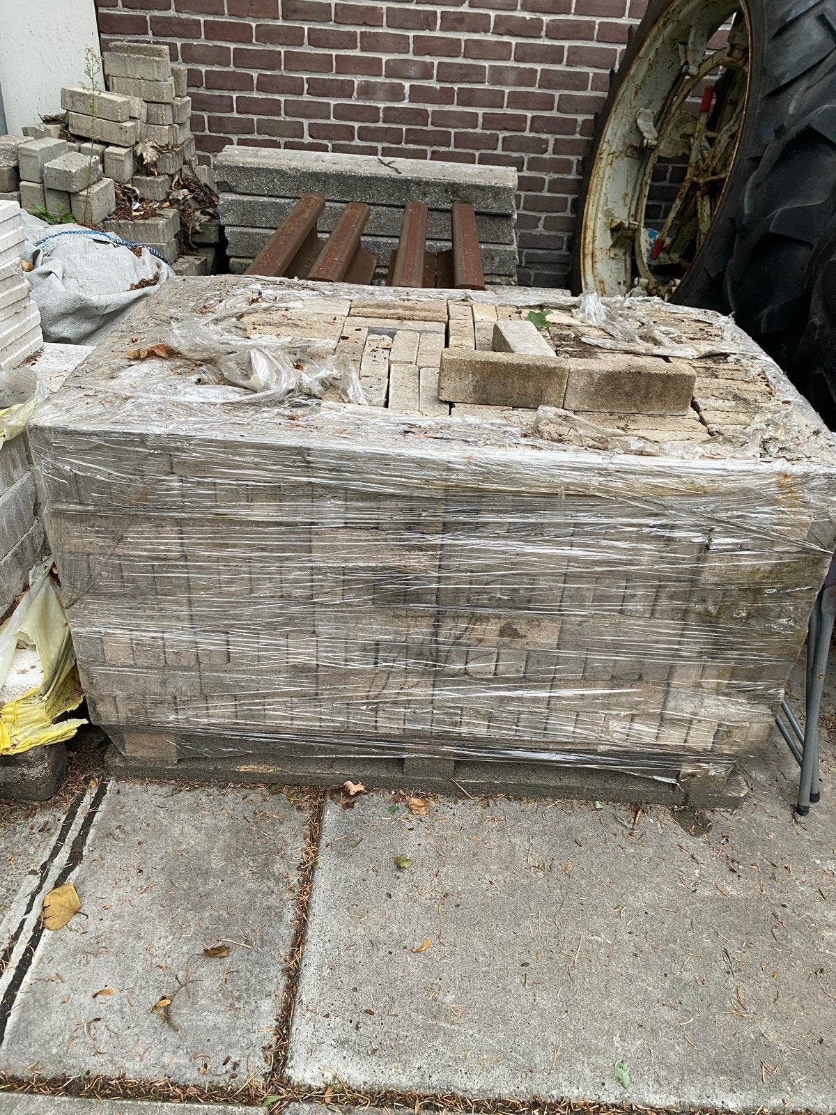 Gebruikte waaltjs klinkers - ca. 8m2, Tuin en Terras, Gebruikt, Klinkers, Ophalen of Verzenden, 10 m² of meer