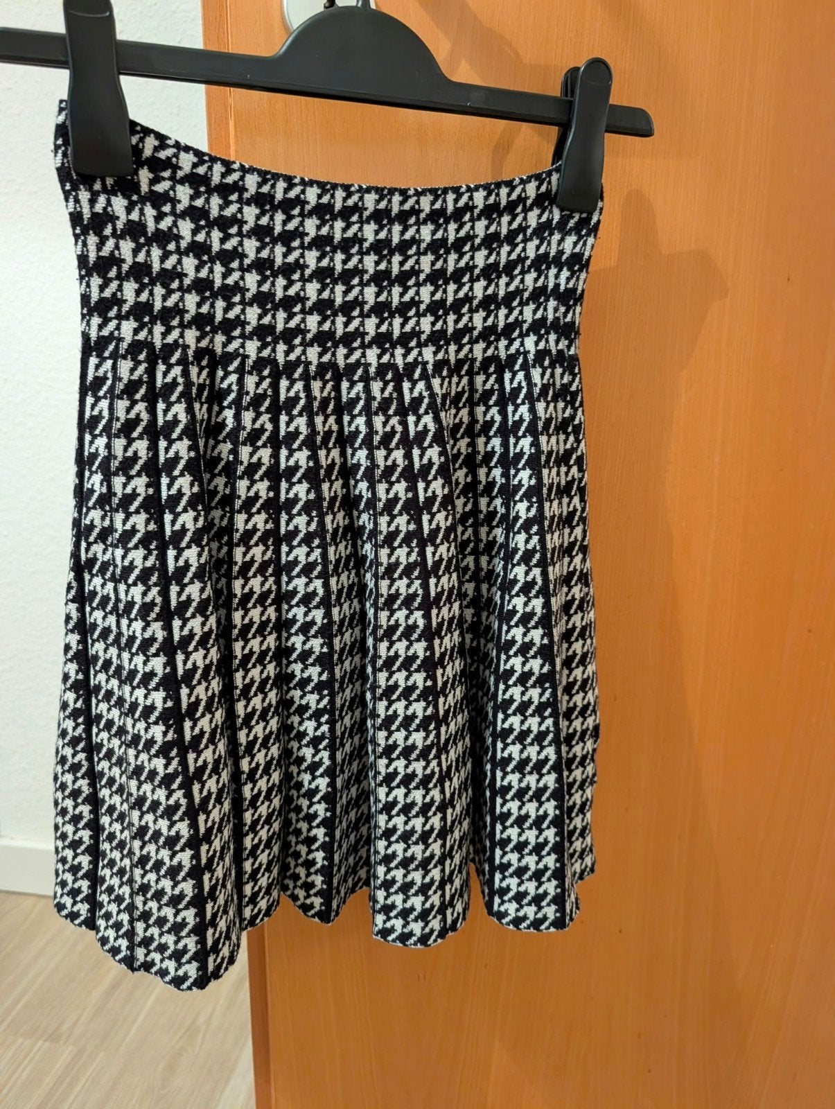 Kort Rokje Zwart Wit | Maat S/M | Stretch | Geruit, Maat 38/40 (M), Cherry Koko, Zwart, Ophalen of Verzenden