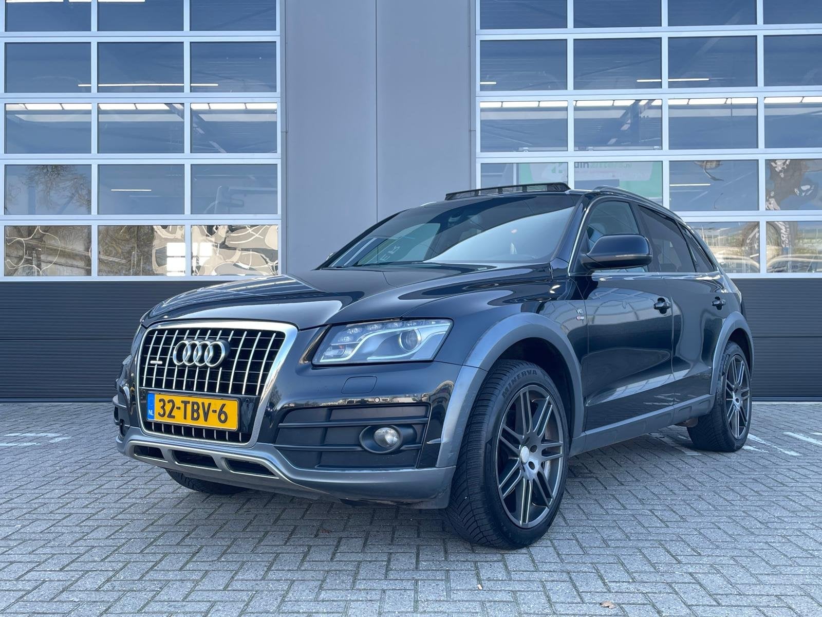 Audi Q5 3.2 FSI quattro Pro Line S line B&O Edition export o, Auto's, Audi, Gebruikt, Zwart, Leder en Stof, Zwart