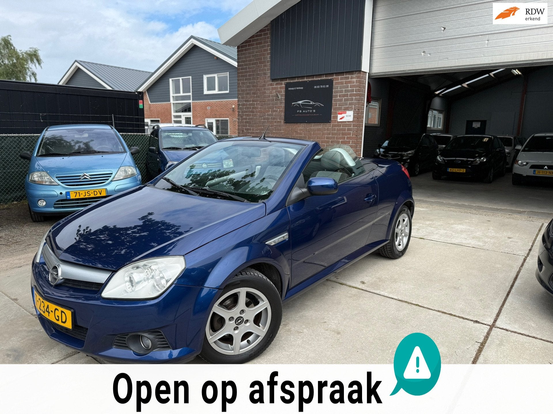 Opel Tigra TwinTop 1.4-16V Enjoy |NIEUWE APK|AIRCO|CABRIO|BL, Auto's, Voorwielaandrijving, Stof, Gebruikt, 4 cilinders