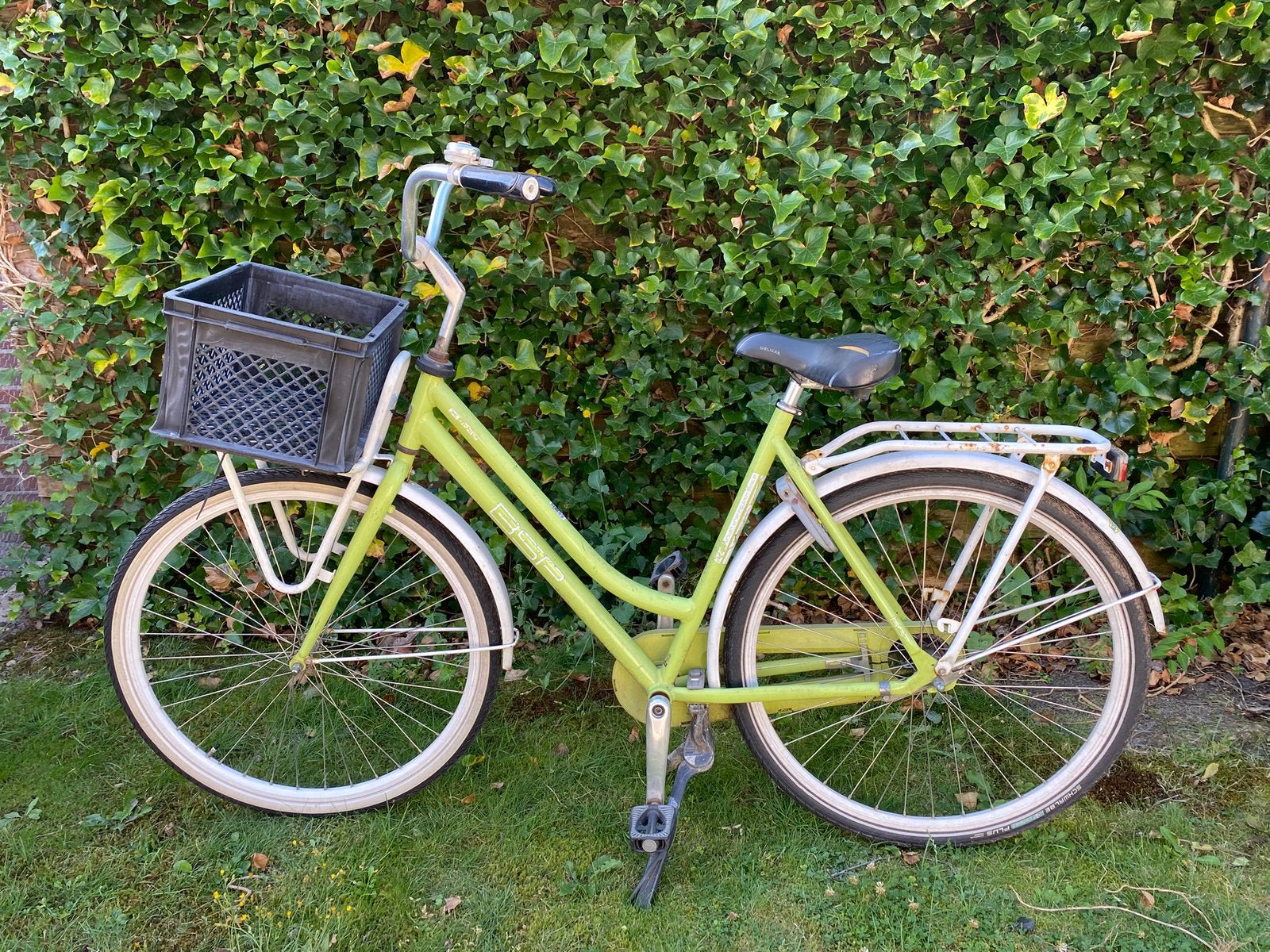 Damesfiets met krat, Ophalen, Gebruikt, Terugtraprem, Overige merken