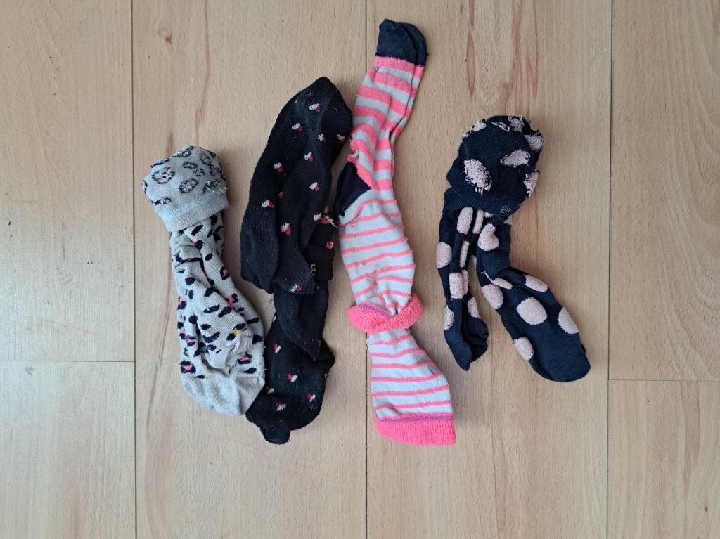 4 paar kindersokken, Ophalen of Verzenden, Gebruikt, Meisje, Sokken