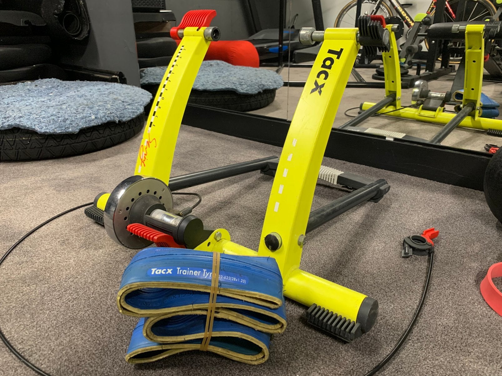 Tacx Cycle Force Swing Fietstrainer +Tacx Fietstrainer band, Ophalen, Gebruikt, Overige typen