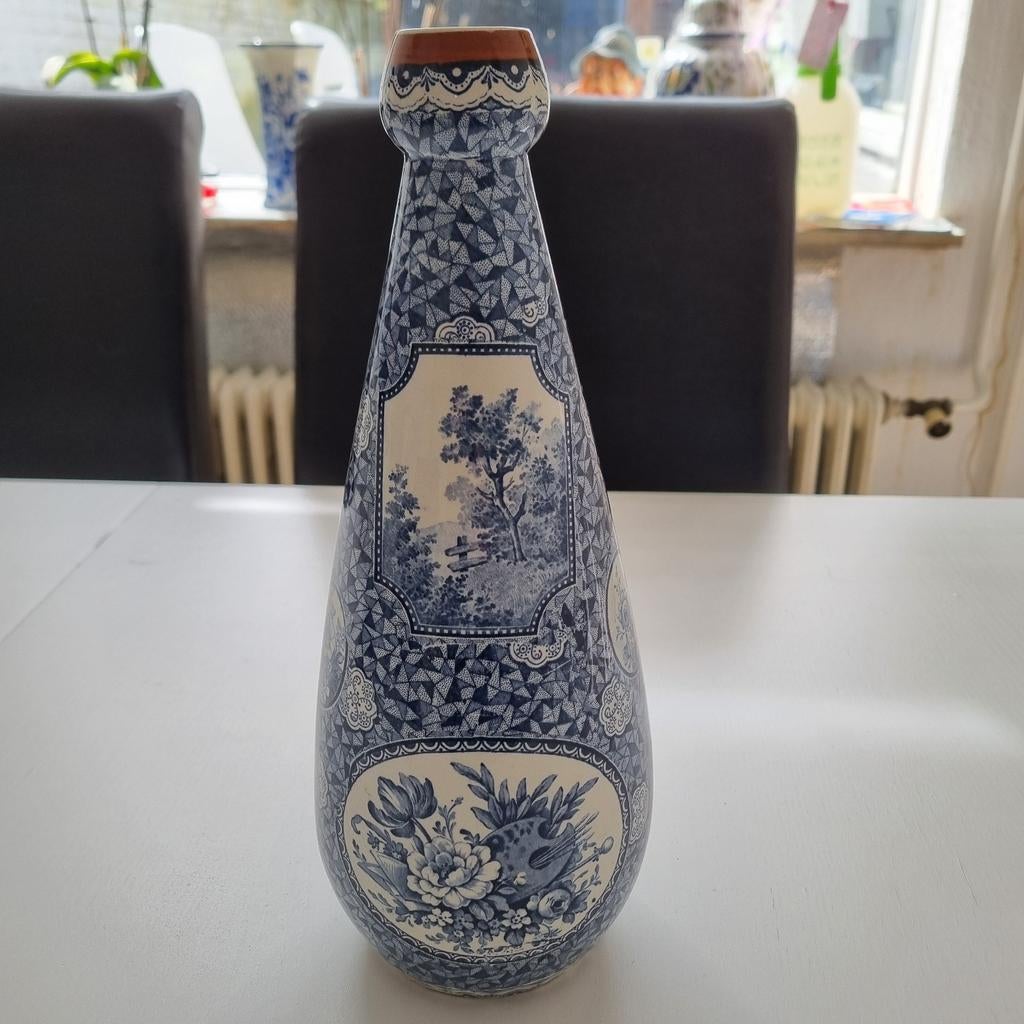 Delfts blauwe vaas, gemerkt Flamand, Ophalen