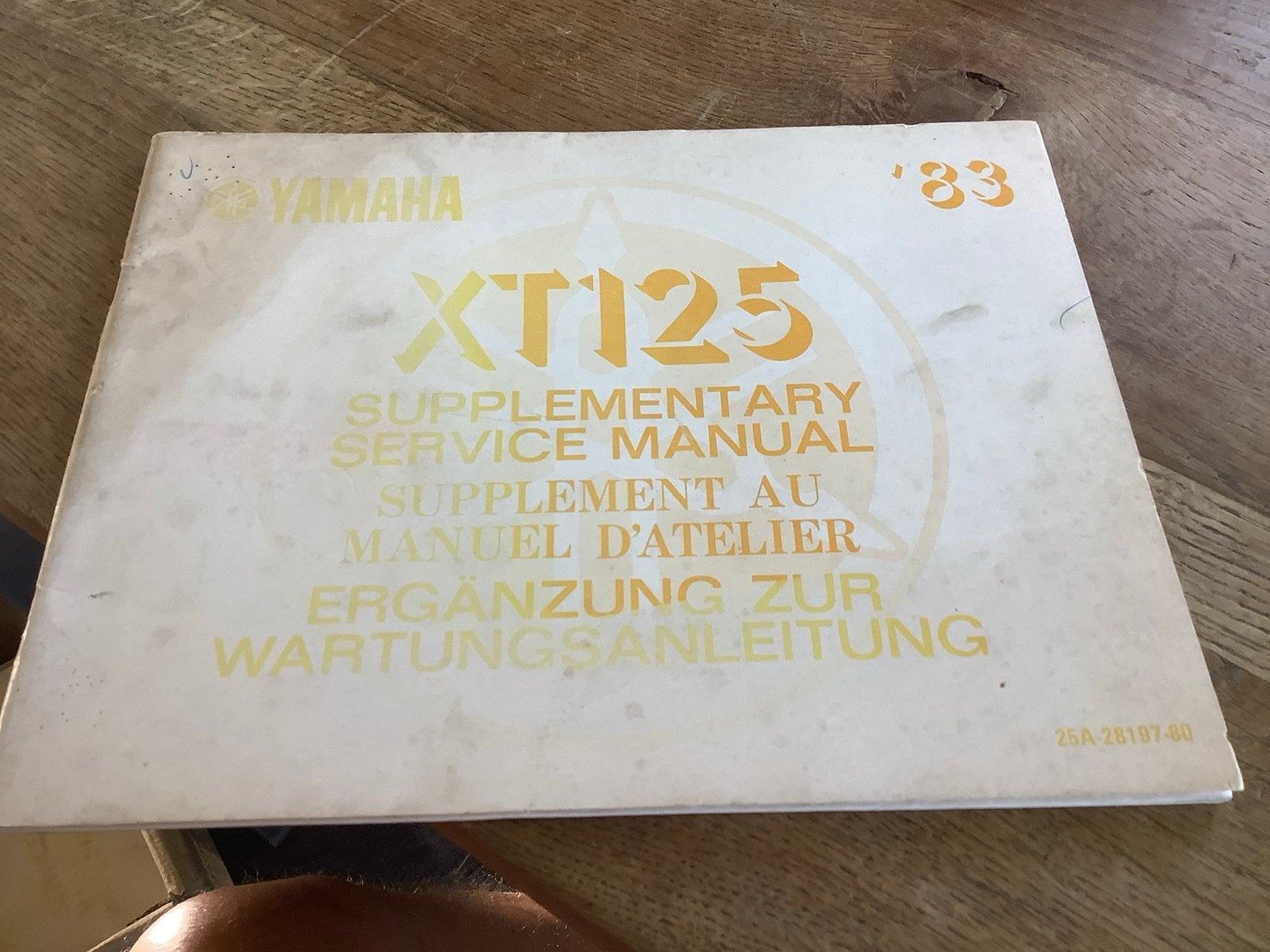 Yamaha XT125 Service Manual '83 - Origineel., Motoren, Verzenden, Yamaha